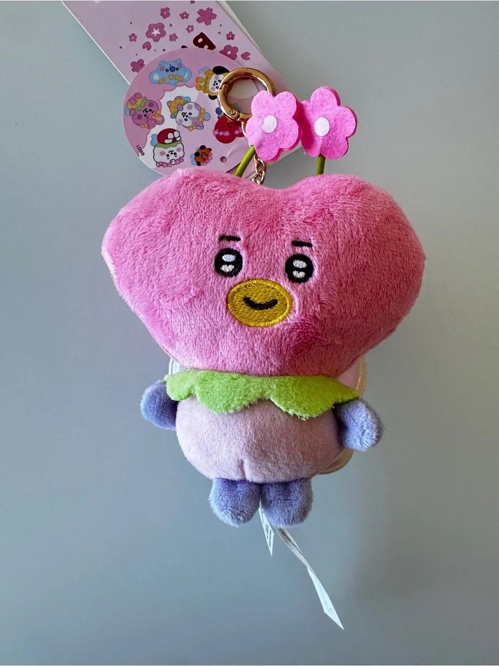 BTS BT21 Full Size Butterfly Tata Plush Keychain Charm